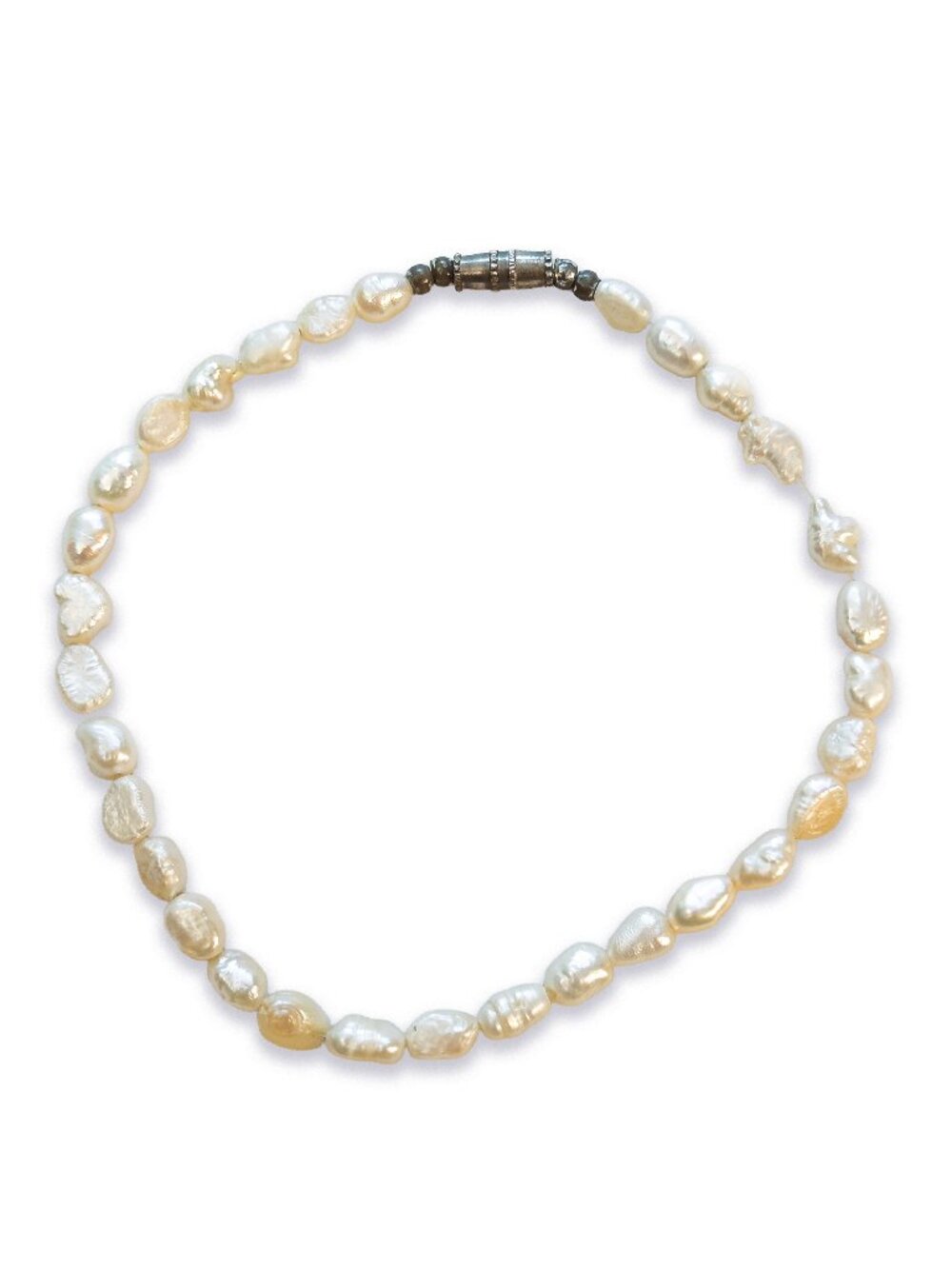 Freshwater Baroque Rice Pearl Bracelet with Screw Clasp